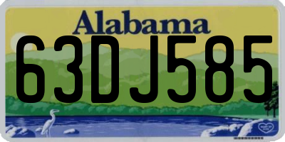 AL license plate 63DJ585