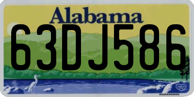 AL license plate 63DJ586