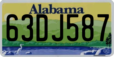 AL license plate 63DJ587