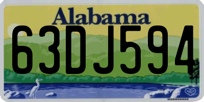 AL license plate 63DJ594