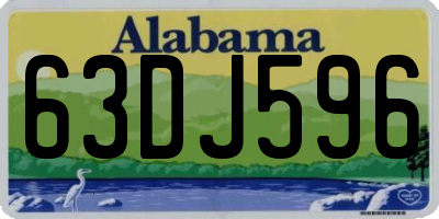 AL license plate 63DJ596