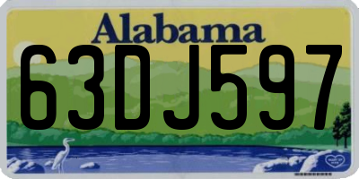 AL license plate 63DJ597