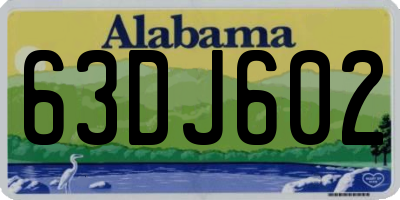 AL license plate 63DJ602