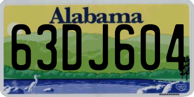 AL license plate 63DJ604