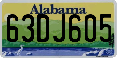 AL license plate 63DJ605