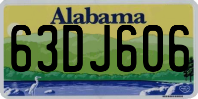 AL license plate 63DJ606