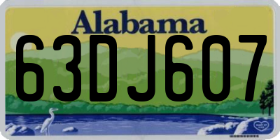 AL license plate 63DJ607