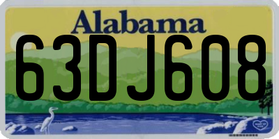 AL license plate 63DJ608