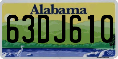 AL license plate 63DJ610