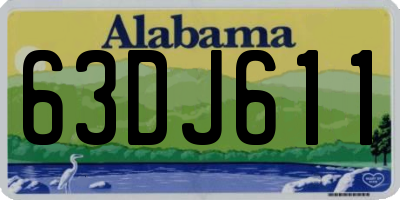 AL license plate 63DJ611