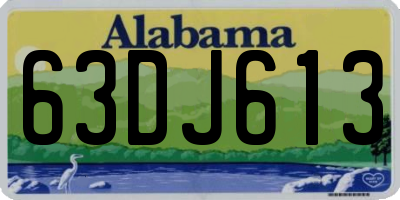 AL license plate 63DJ613