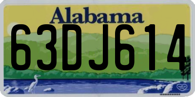 AL license plate 63DJ614