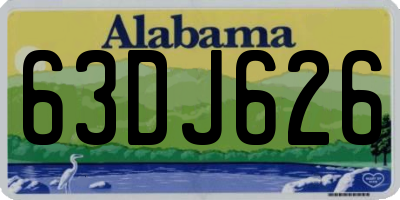 AL license plate 63DJ626