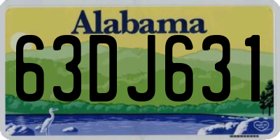 AL license plate 63DJ631