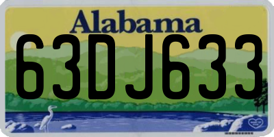 AL license plate 63DJ633