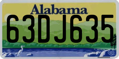 AL license plate 63DJ635