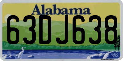 AL license plate 63DJ638