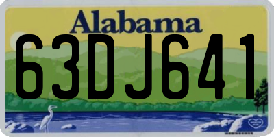 AL license plate 63DJ641