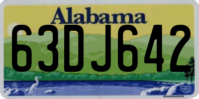 AL license plate 63DJ642