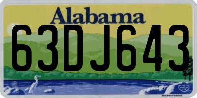 AL license plate 63DJ643