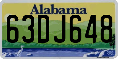 AL license plate 63DJ648