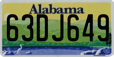 AL license plate 63DJ649