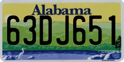 AL license plate 63DJ651