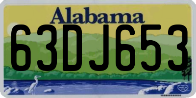 AL license plate 63DJ653