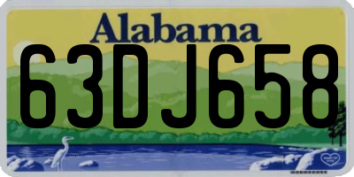 AL license plate 63DJ658