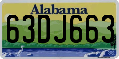 AL license plate 63DJ663