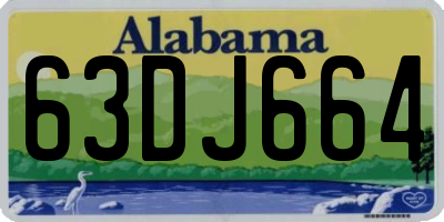 AL license plate 63DJ664