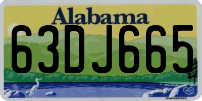 AL license plate 63DJ665