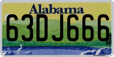 AL license plate 63DJ666