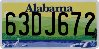 AL license plate 63DJ672