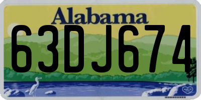 AL license plate 63DJ674