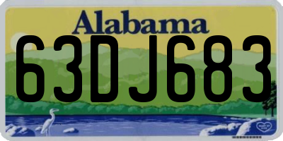 AL license plate 63DJ683