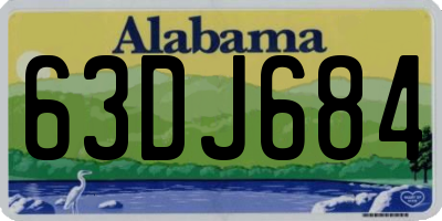 AL license plate 63DJ684