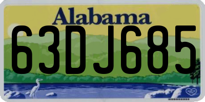 AL license plate 63DJ685