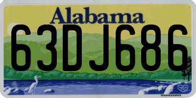 AL license plate 63DJ686