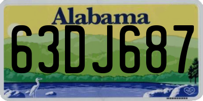 AL license plate 63DJ687
