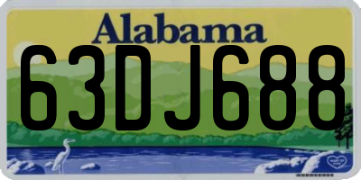AL license plate 63DJ688