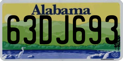 AL license plate 63DJ693