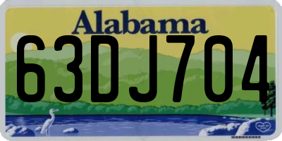 AL license plate 63DJ704