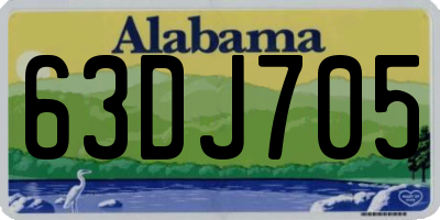 AL license plate 63DJ705
