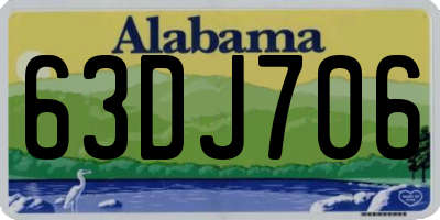 AL license plate 63DJ706