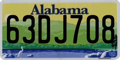 AL license plate 63DJ708
