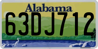 AL license plate 63DJ712