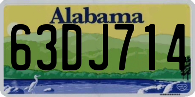 AL license plate 63DJ714