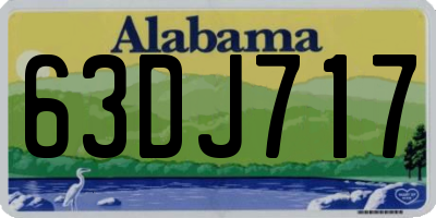 AL license plate 63DJ717