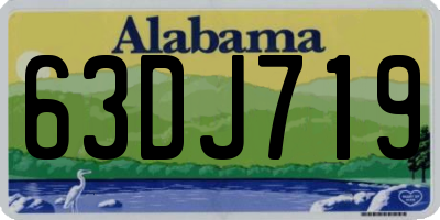 AL license plate 63DJ719
